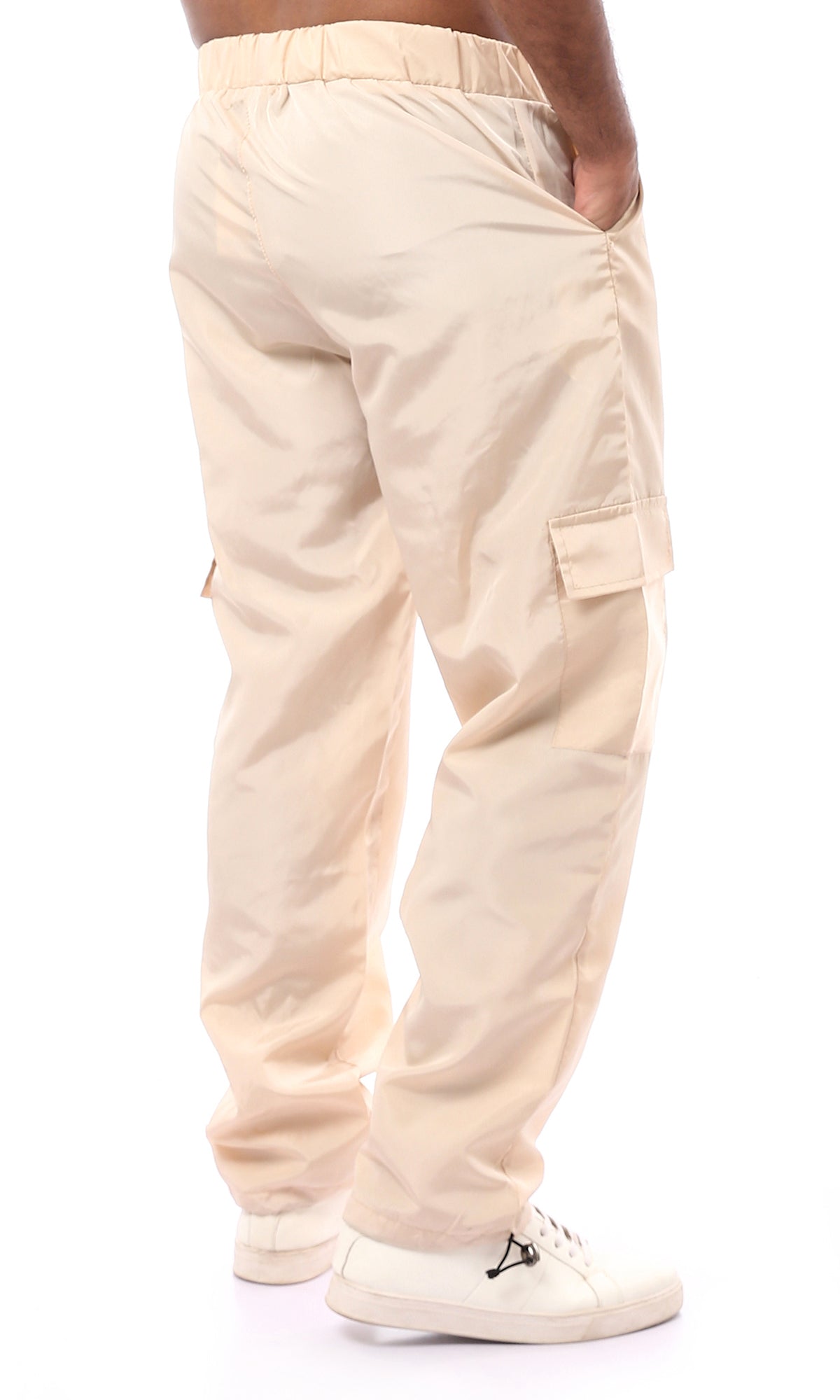 O174507 Slip On Dark Beige Waterproof Cargo Pants