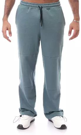 O174892 Slip On Jade Green Pants With Side Pockets