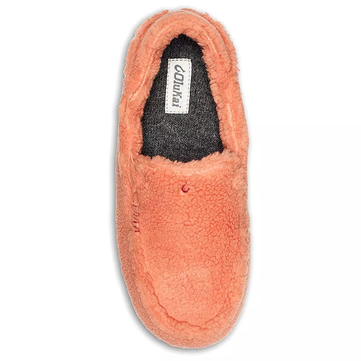 OluKai Womens Nohea Heu Faux Fur Slip on Loafer Slippers