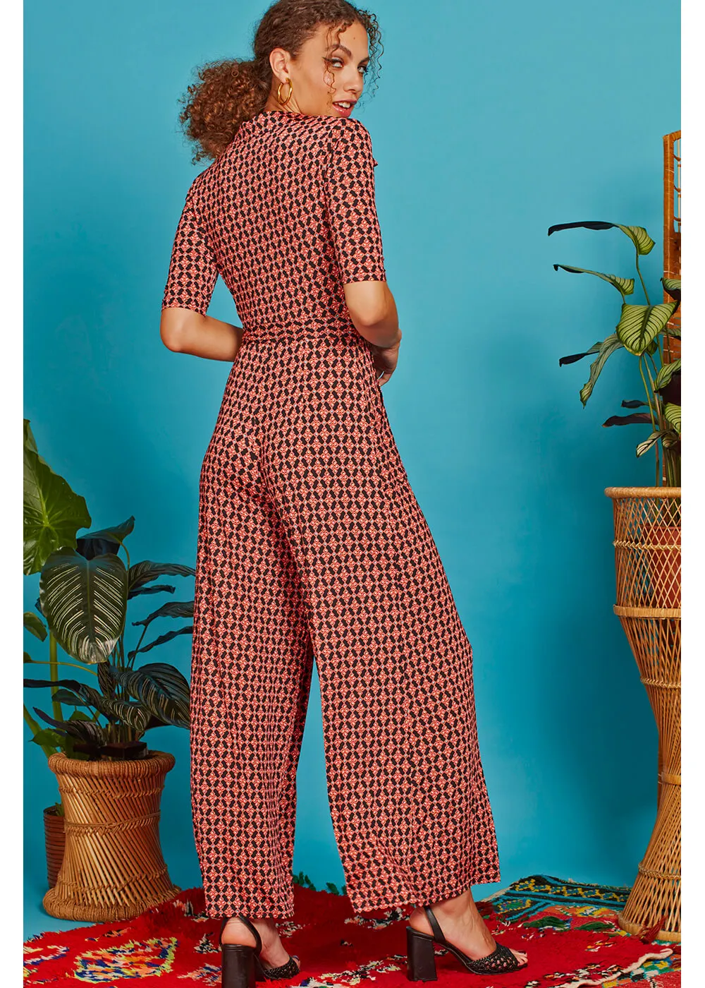 Onjenu Phoenix Disco 70's Jumpsuit Orange