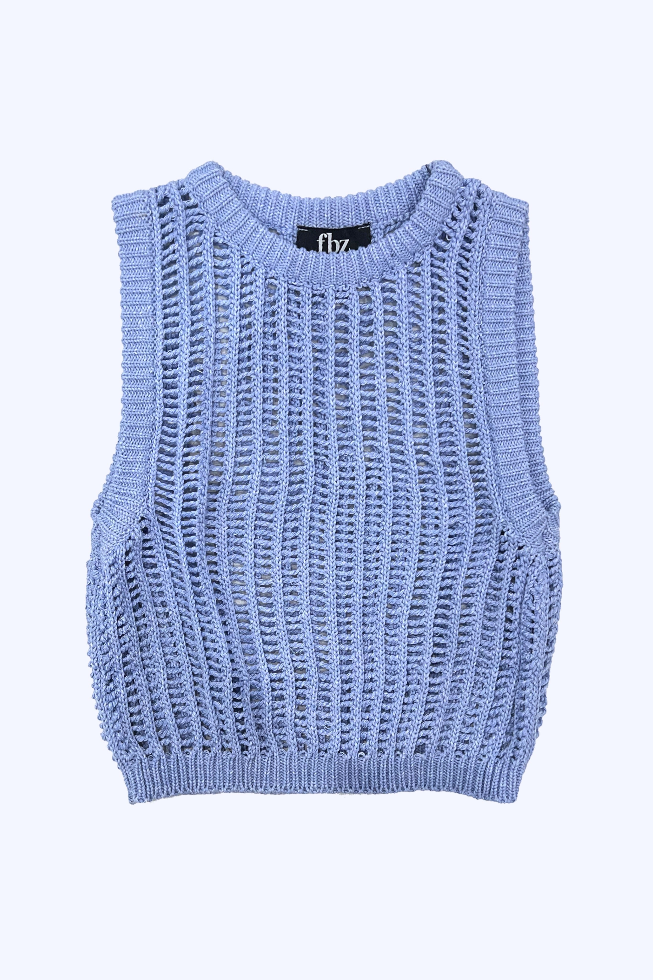 Open Knit Sleeveless Top