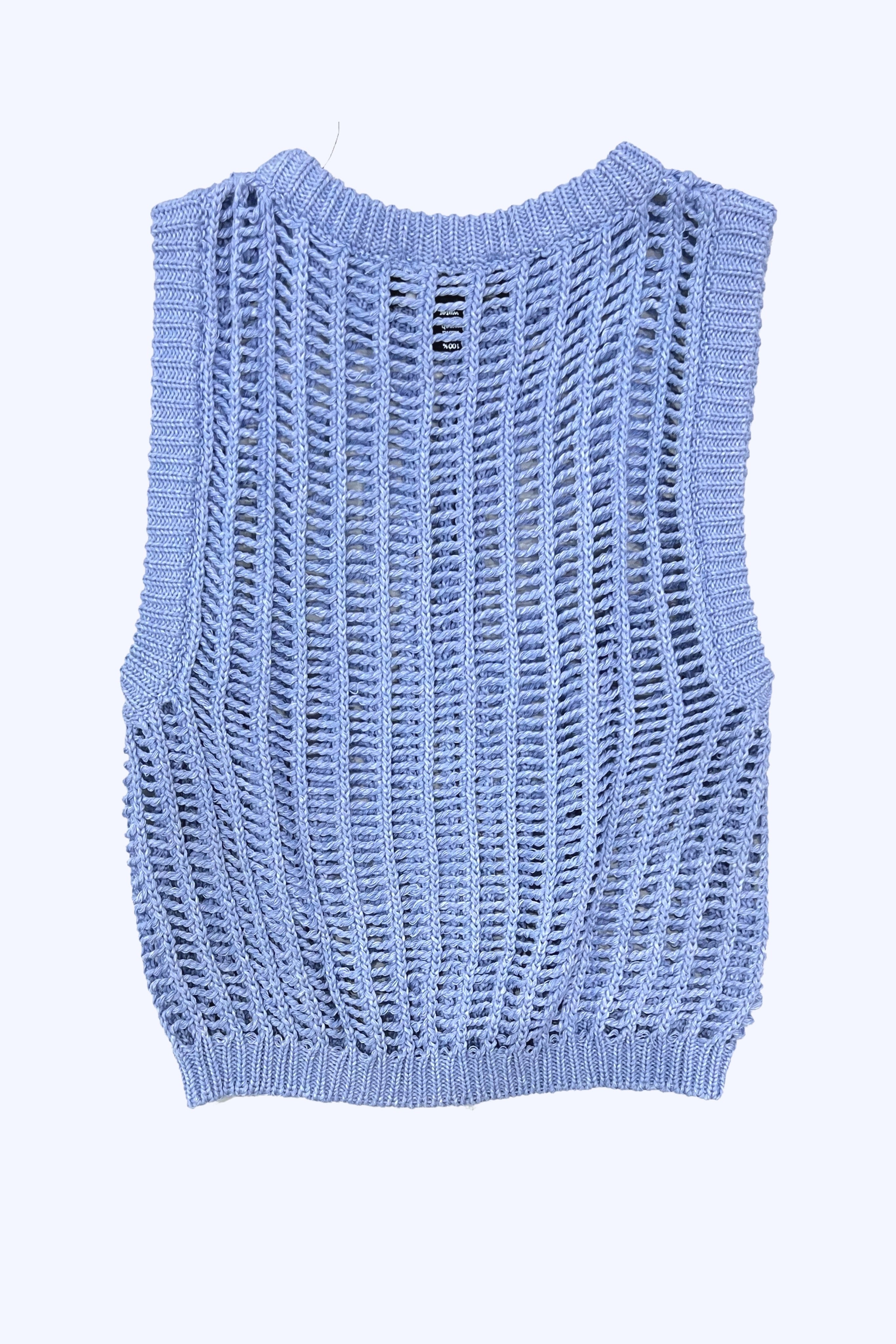 Open Knit Sleeveless Top