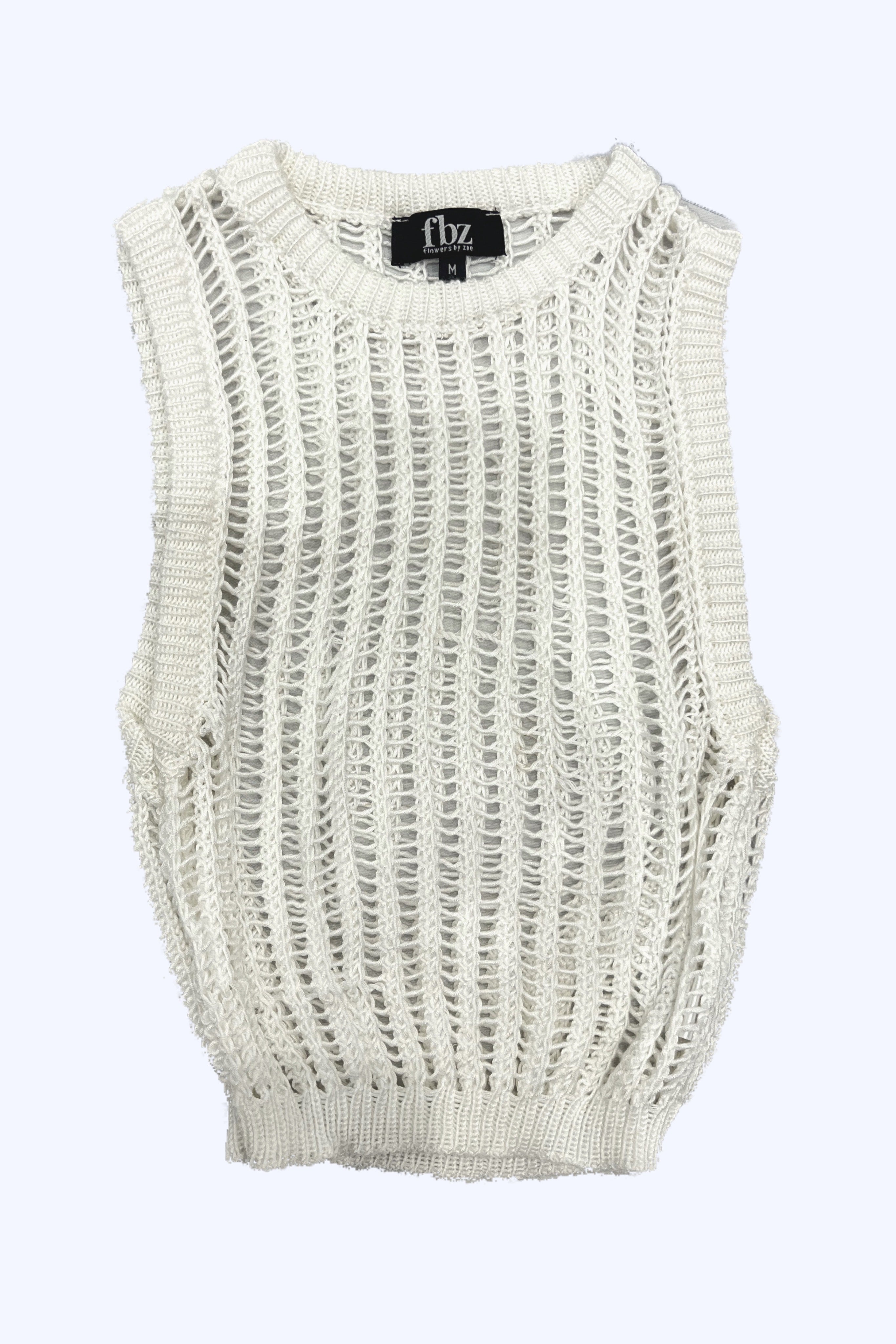 Open Knit Sleeveless Top