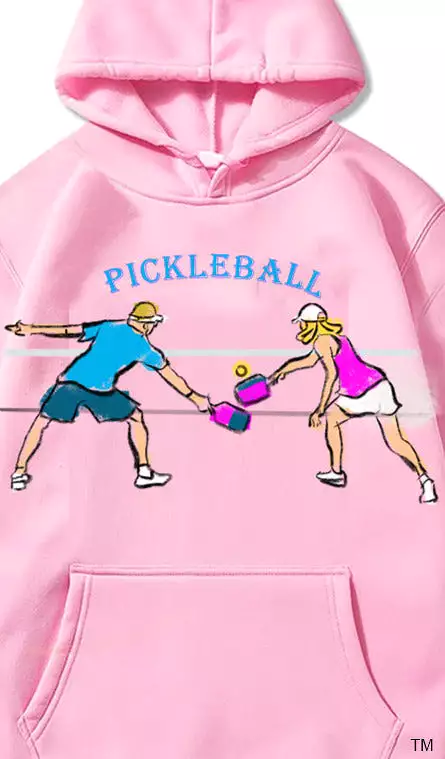 Pickleball Couple Player Graphic Hoody Sweatshirts Unisex Cold Weather Sport