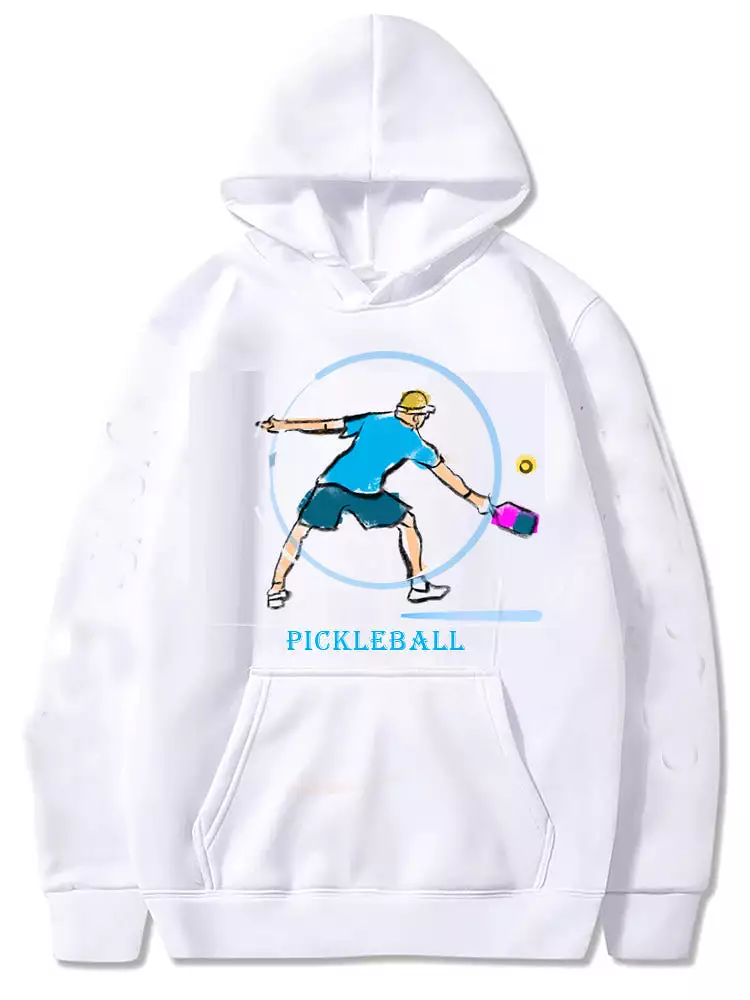 Pickleball Mens Player Graphic Hoody Sweatshirts Unisex Cold Weather Sport