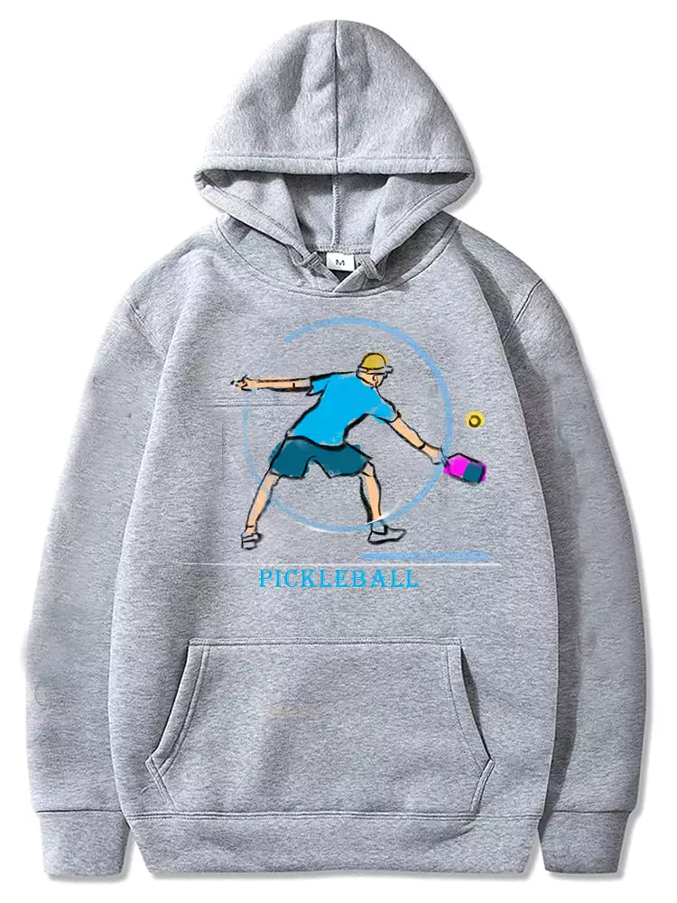 Pickleball Mens Player Graphic Hoody Sweatshirts Unisex Cold Weather Sport