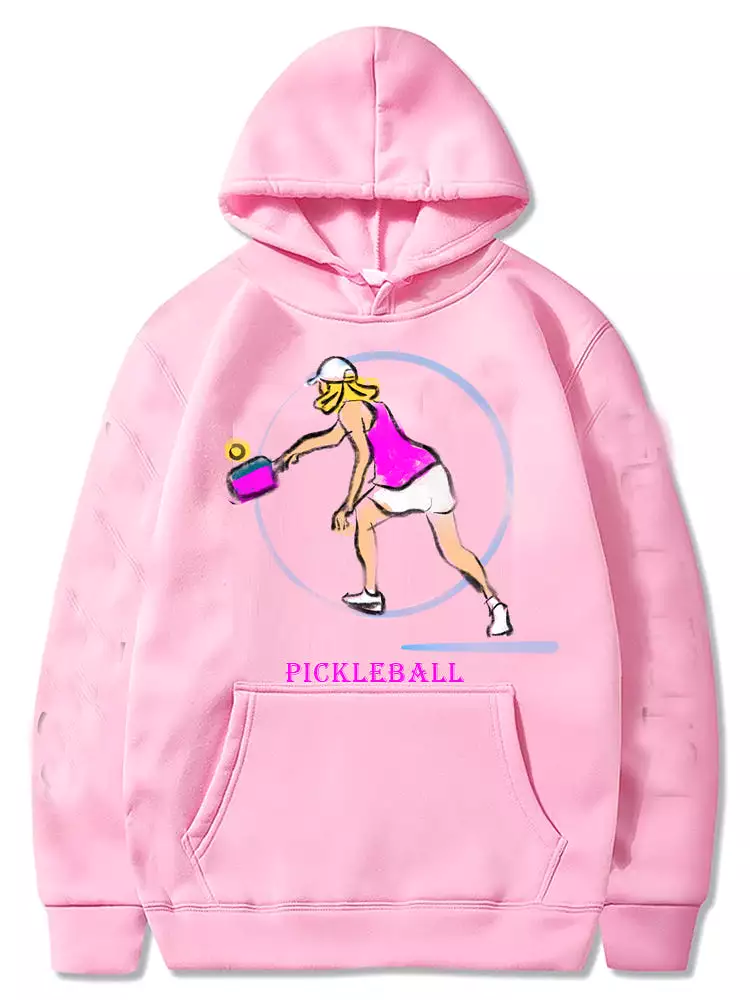 Pickleball Womens Player Graphic Hoody Sweatshirts Unisex Cold Weather Sport