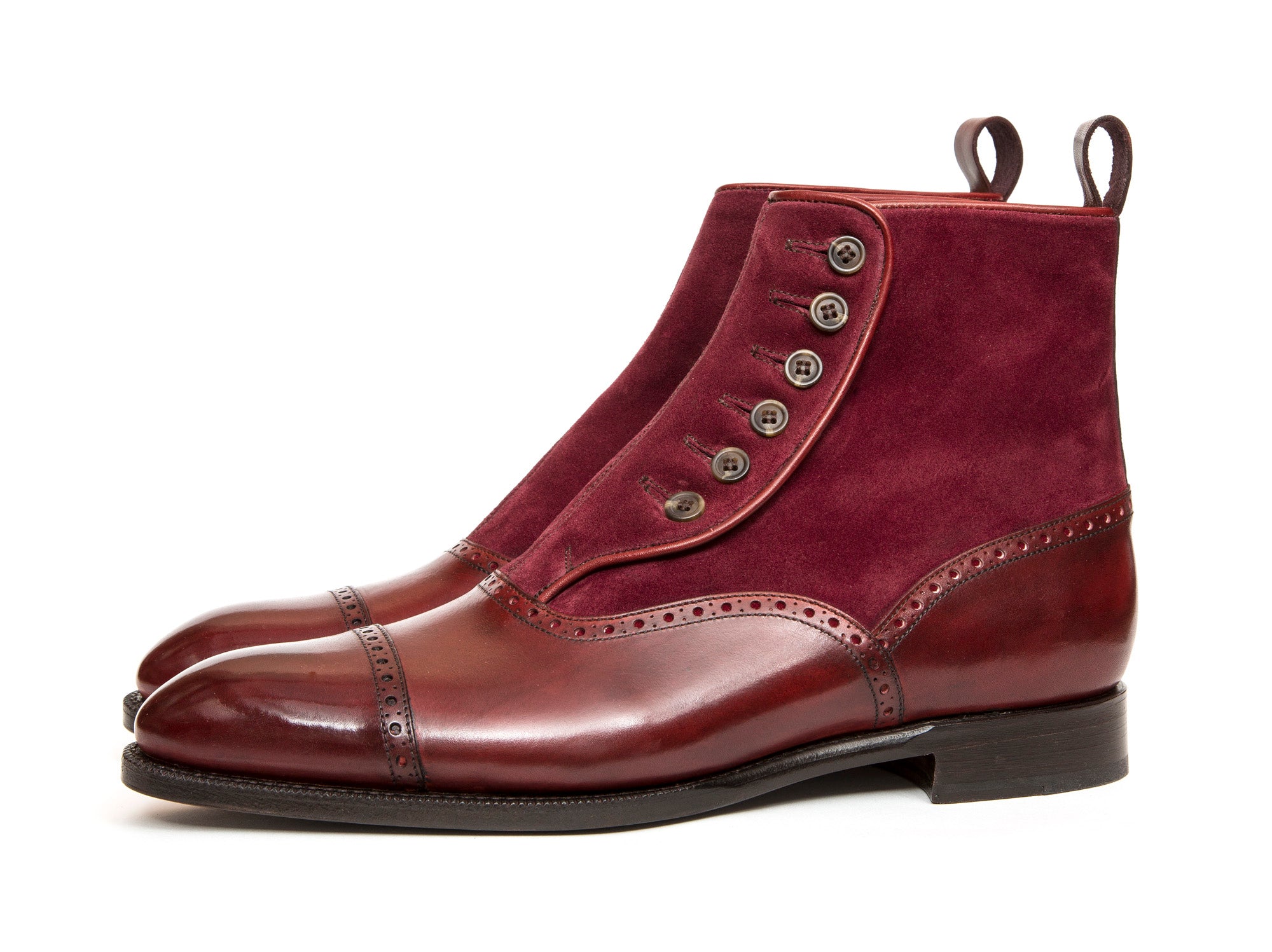 Puyallup - MTO - Burgundy Calf / Burgundy Suede - NGT Last - Single Leather Sole