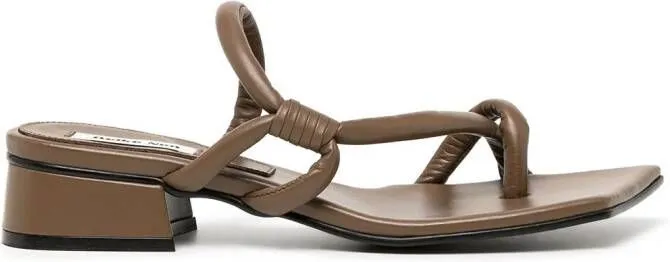 Reike Nen Noodle 35mm cross-strap sandals Brown