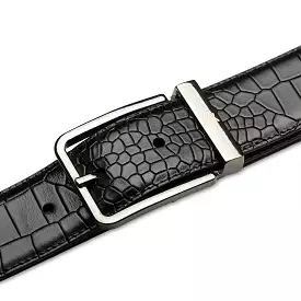 Signature Embossed-Croc Calfskin Belt