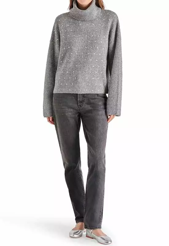 Steve Madden - Astro Embellished Sweater Heather Grey