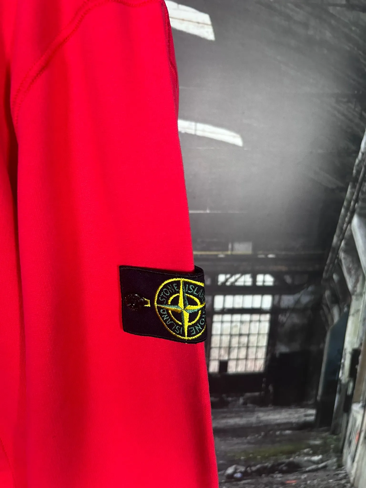 STONE ISLAND FULL ZIP HOODED SWEATSHIRT