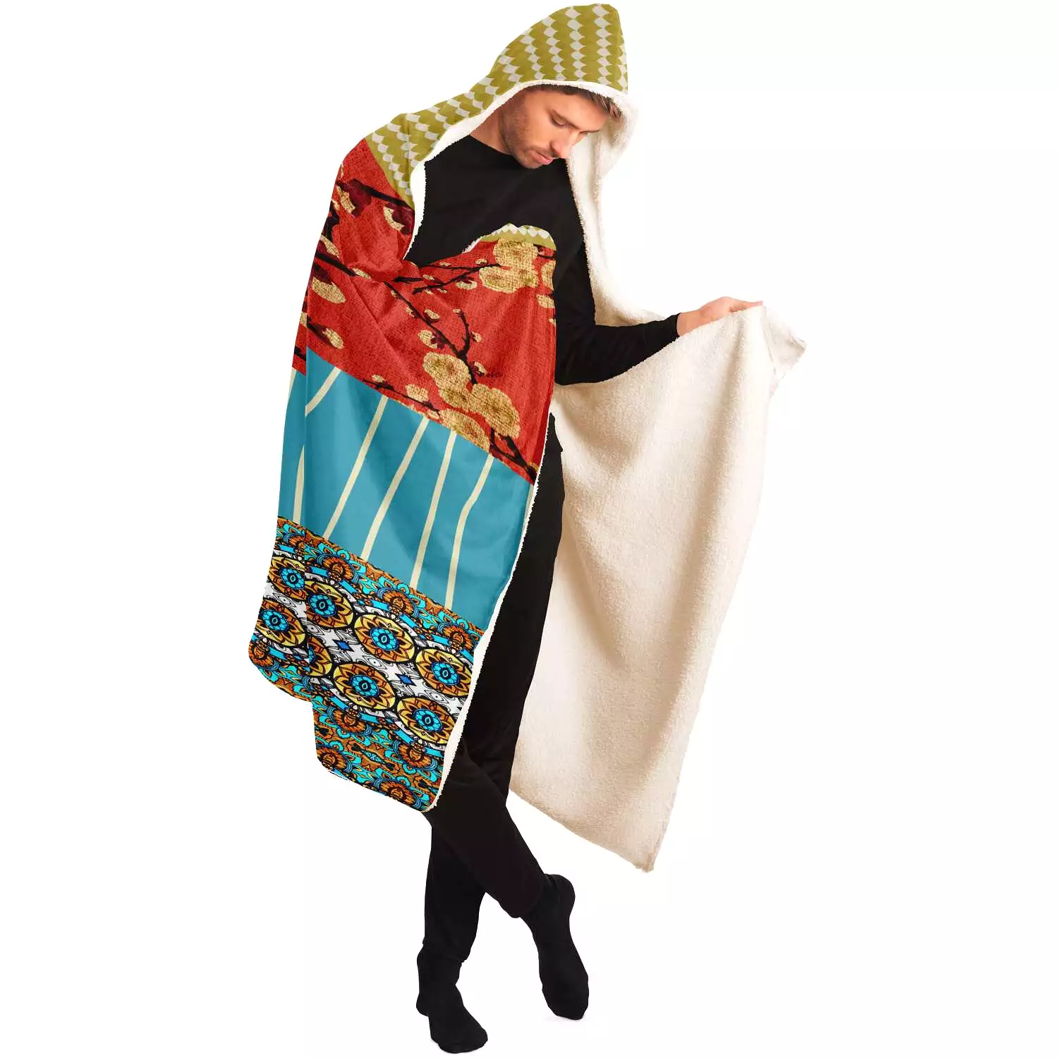 Sukiyaki Sherpa Fleece Hooded Blanket (3 Size Options)