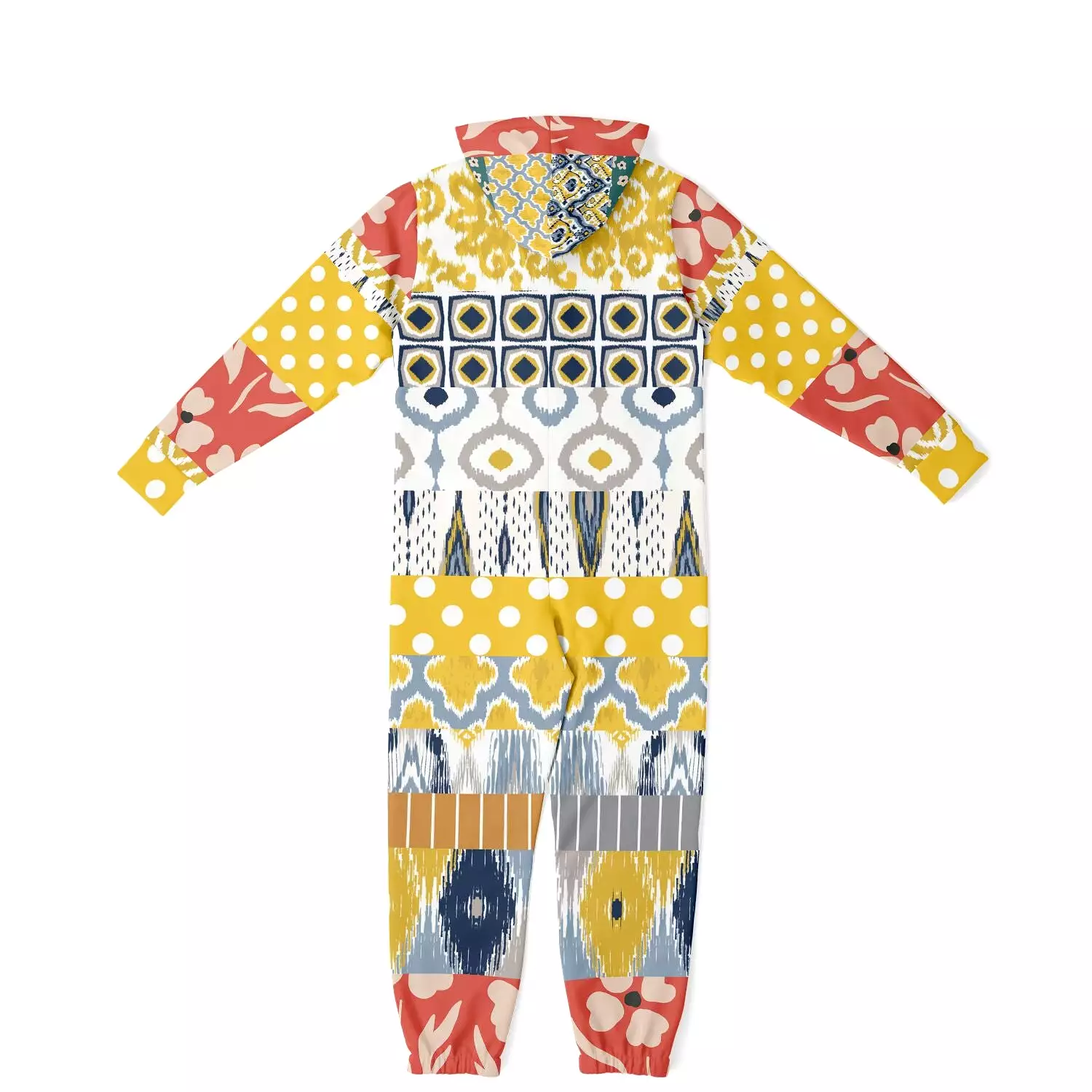 Tallulah Bankhead Floral Patchwork Unisex Fleece Romper