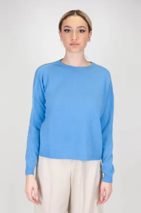 Tensione in - Maglia girocollo a scatola in 100% puro cashmere