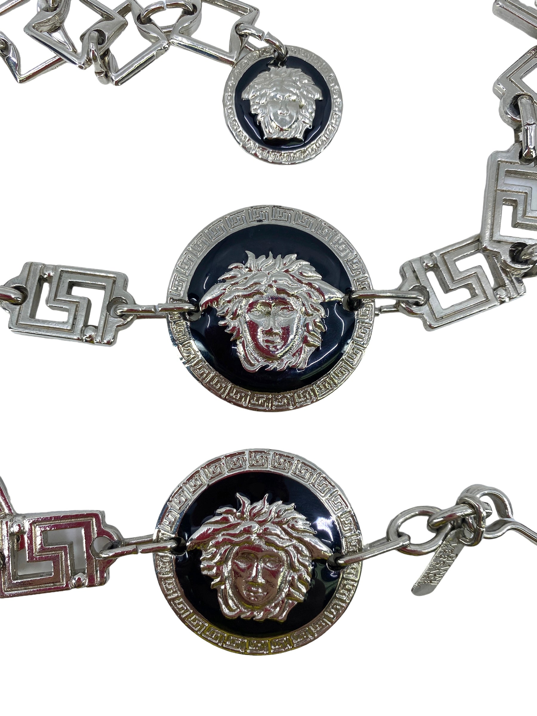 Versace Silver Link Belt