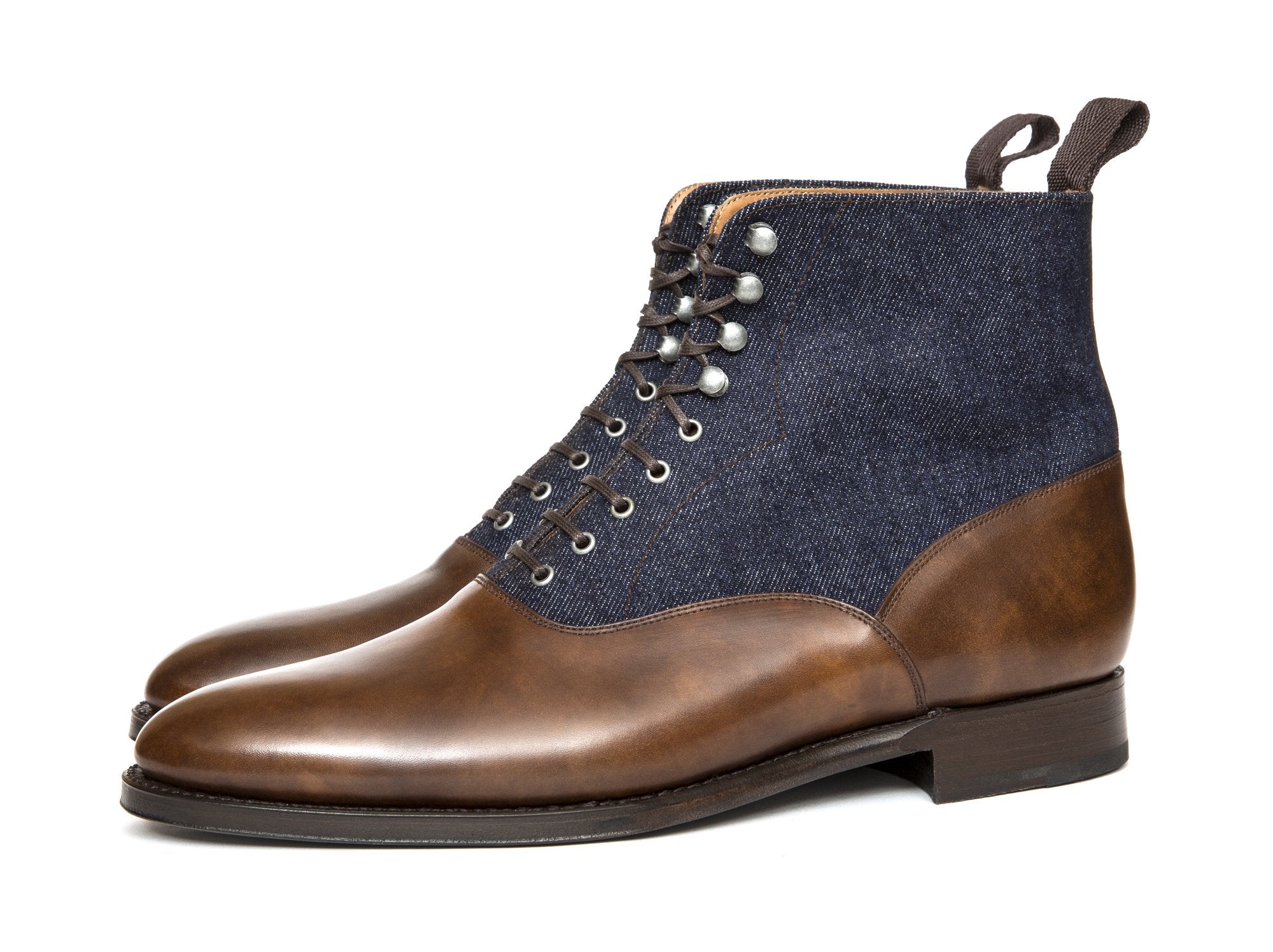 Wedgwood - MTO - Copper Museum Calf / Denim - TMG Last - Single Leather Sole