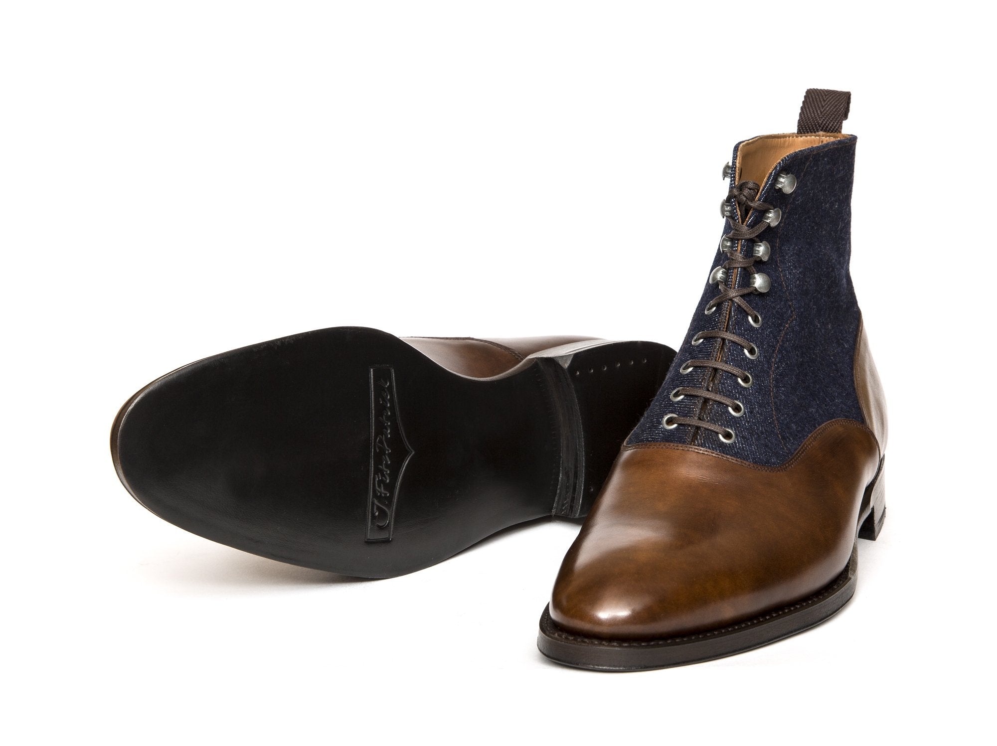 Wedgwood - MTO - Copper Museum Calf / Denim - TMG Last - Single Leather Sole