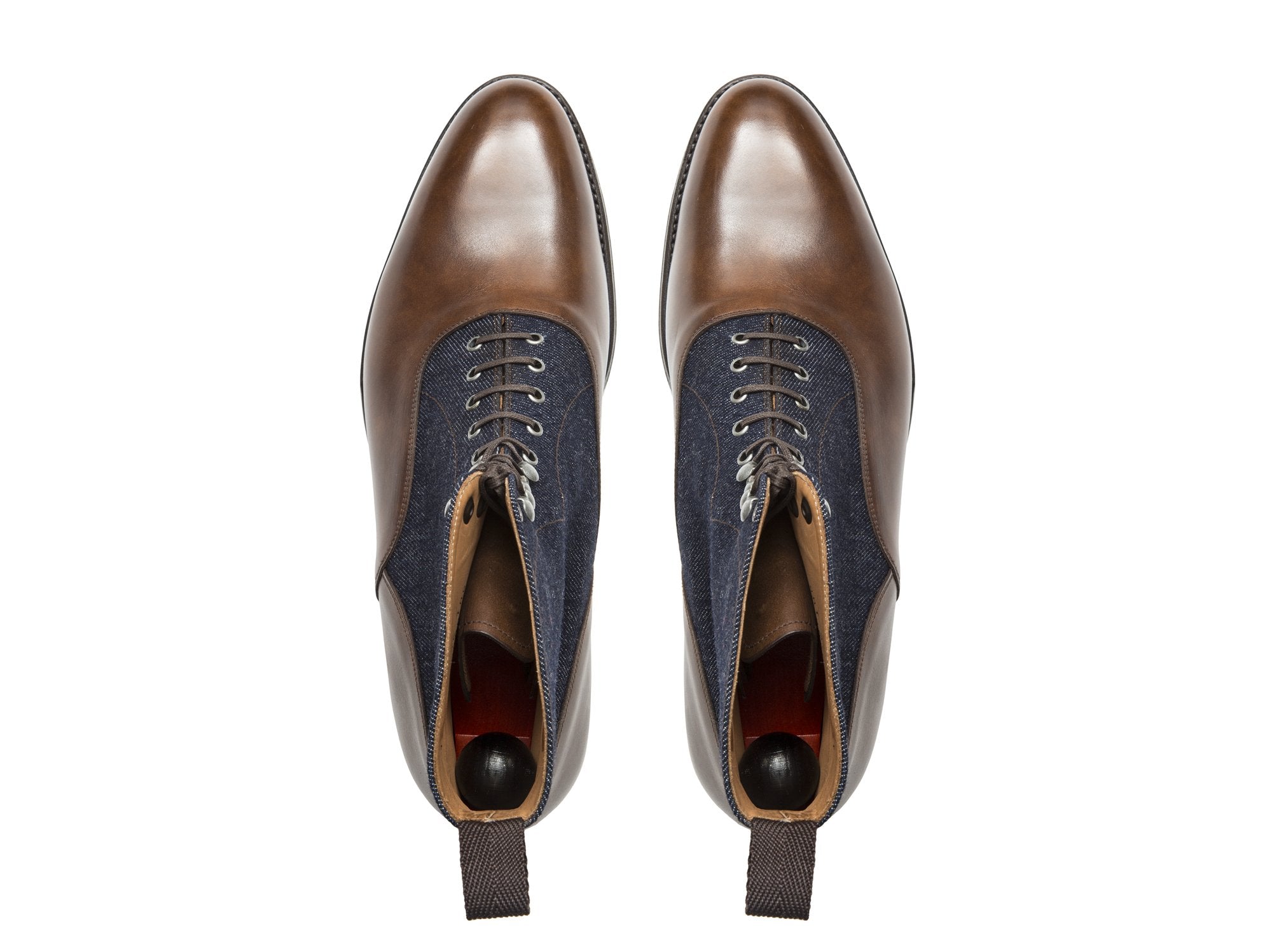 Wedgwood - MTO - Copper Museum Calf / Denim - TMG Last - Single Leather Sole