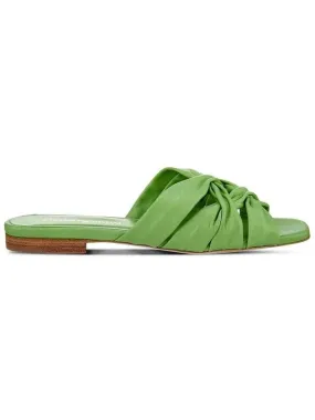 Women s Wrinkle Cross Strap Sandals Light Green 270705