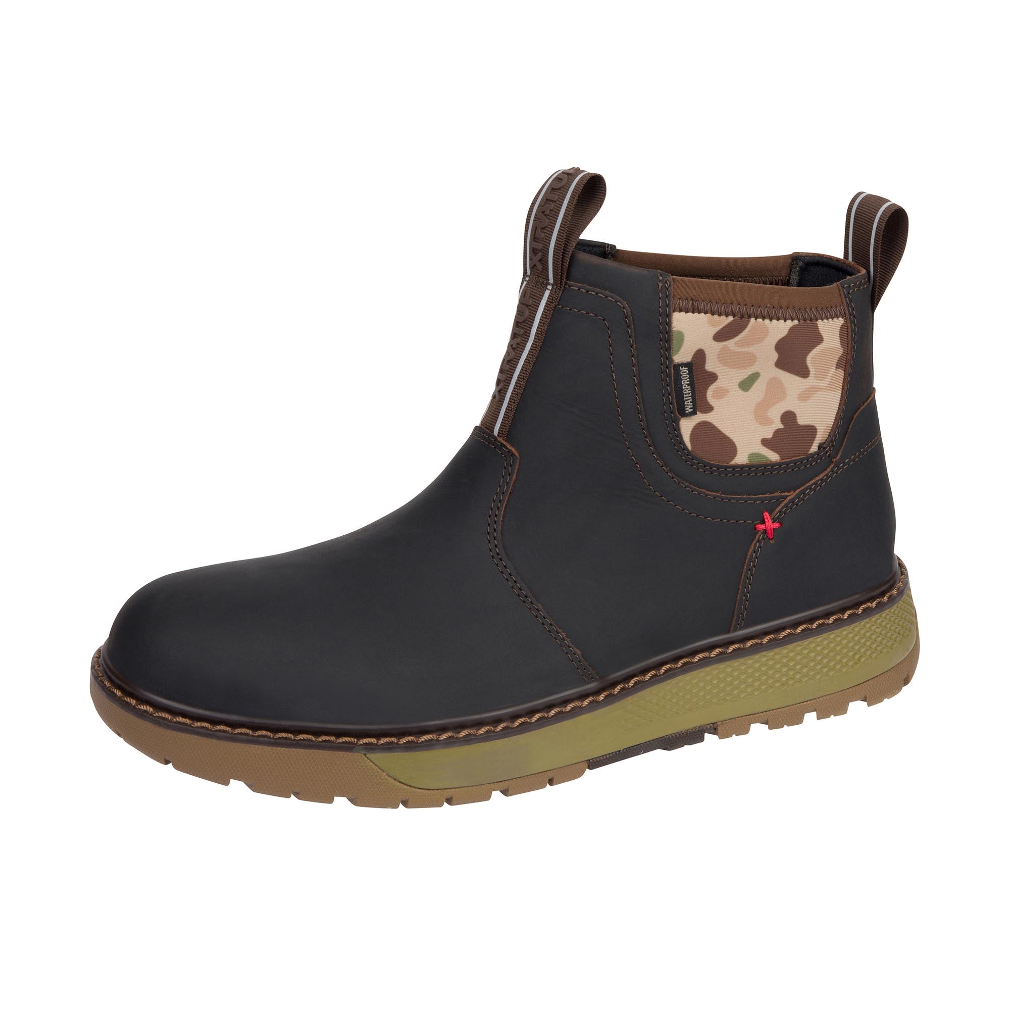 Xtratuf Bristol Bay Leather Chelsea Boot Dark Brown Camo