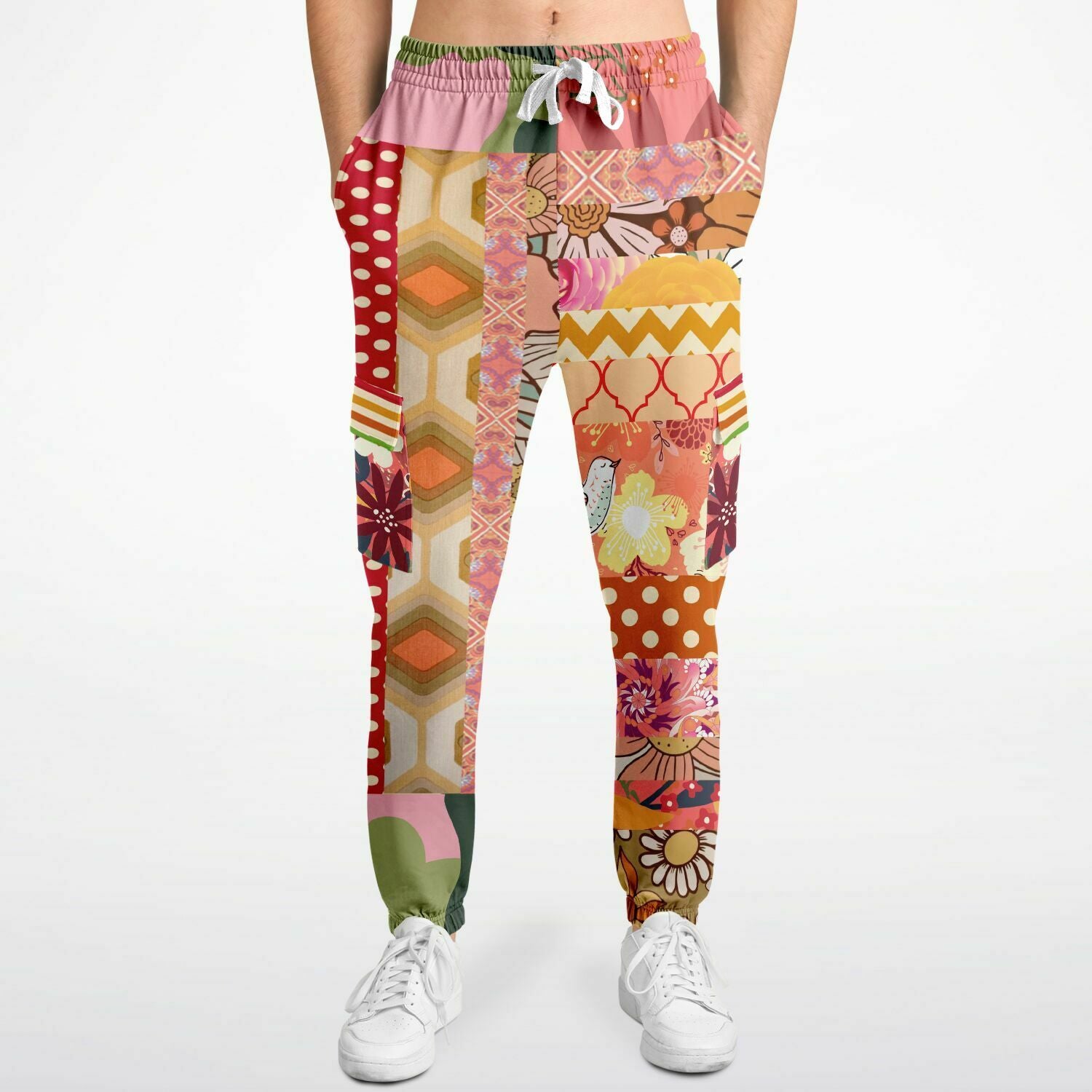 Yogananda Floral Patchwork Unisex Cargo Sweats