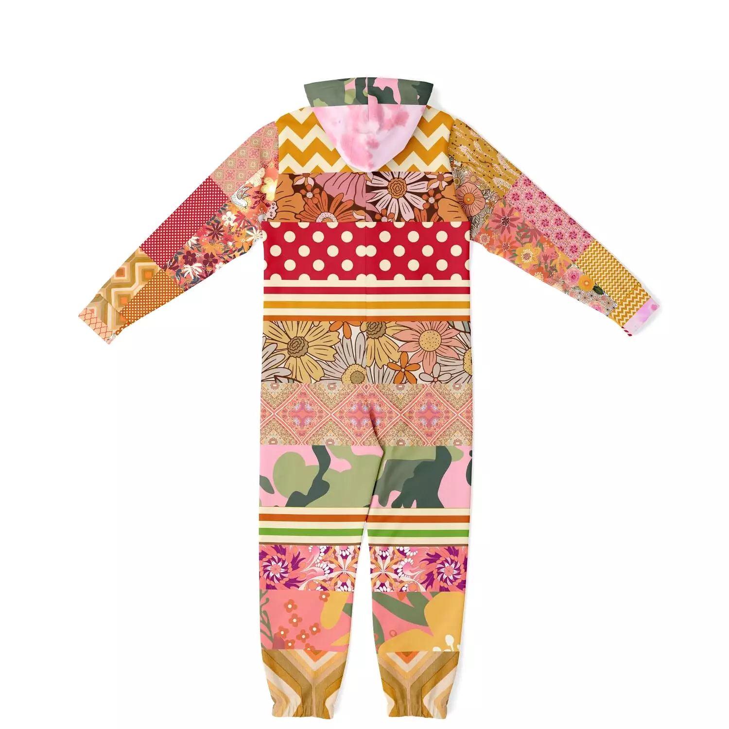 Yogananda Floral Patchwork Unisex Fleece Romper